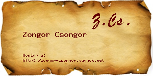 Zongor Csongor névjegykártya