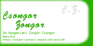 csongor zongor business card